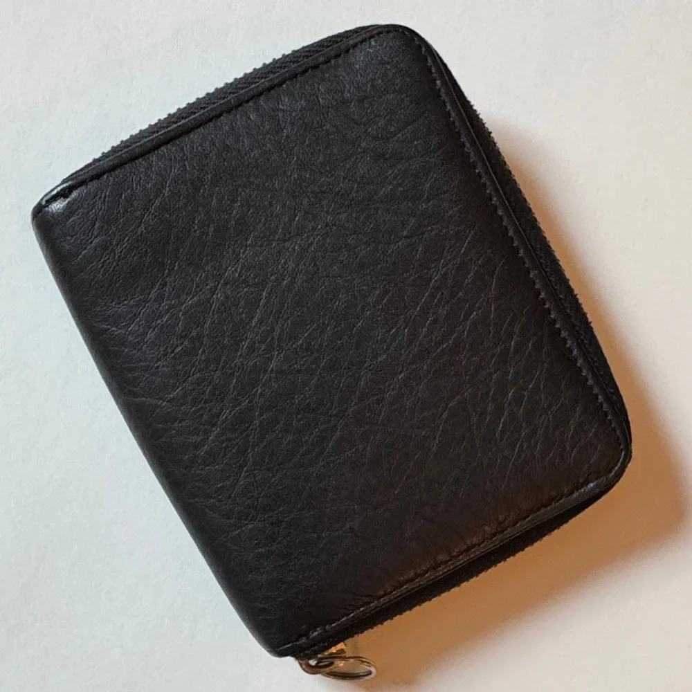 Aimee Kesterberg zip-around leather wallet, 4 x 4.5